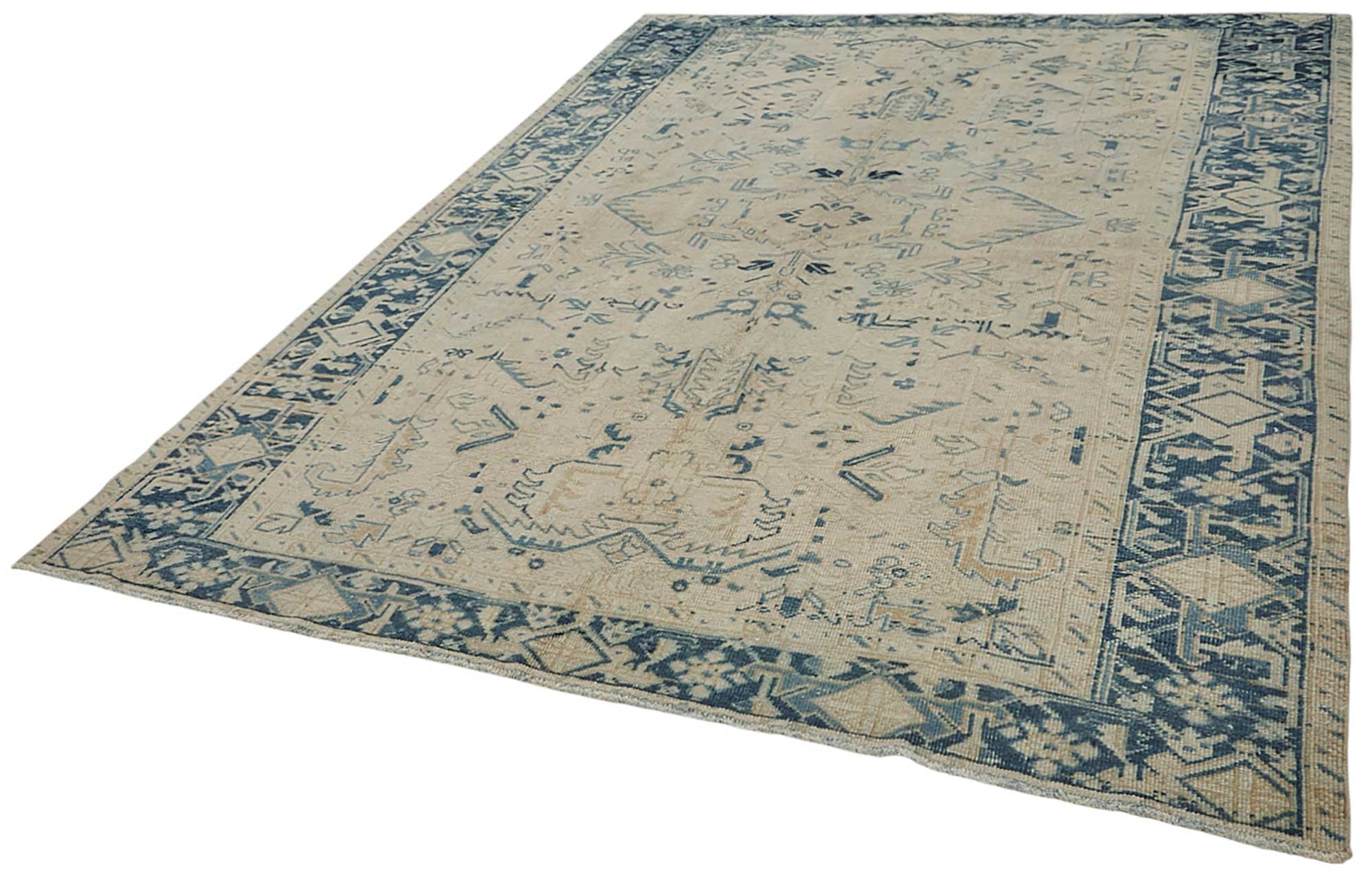 8x10 Antique Persian Heriz Rug - 50043