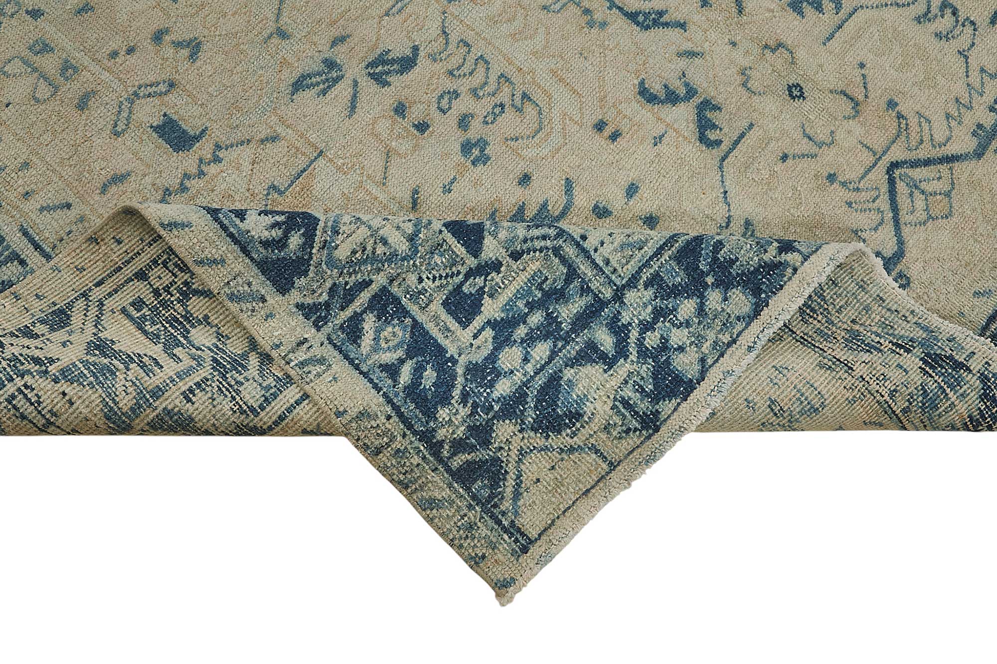 8x10 Antique Persian Heriz Rug - 50043