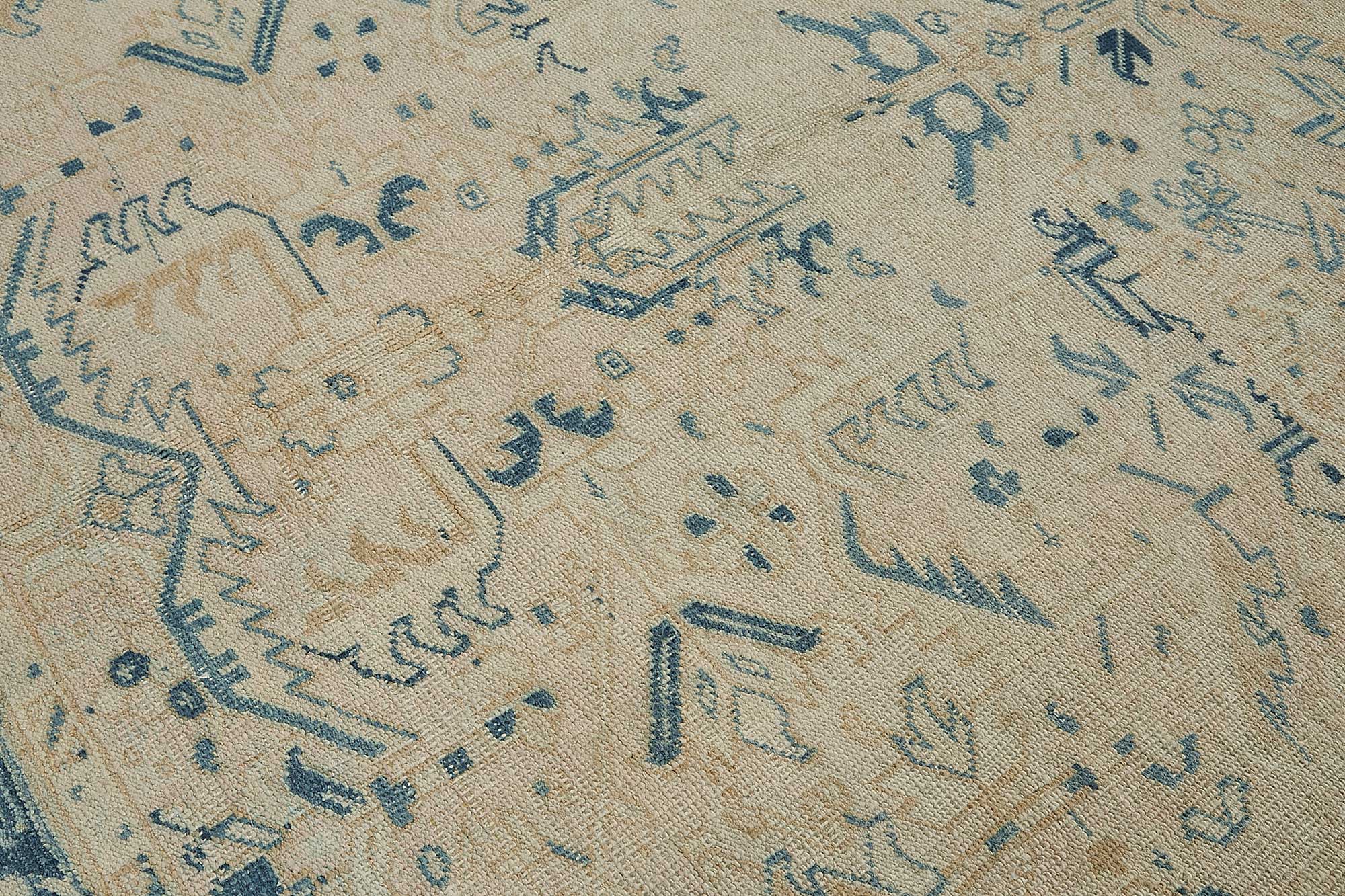8x10 Antique Persian Heriz Rug - 50043