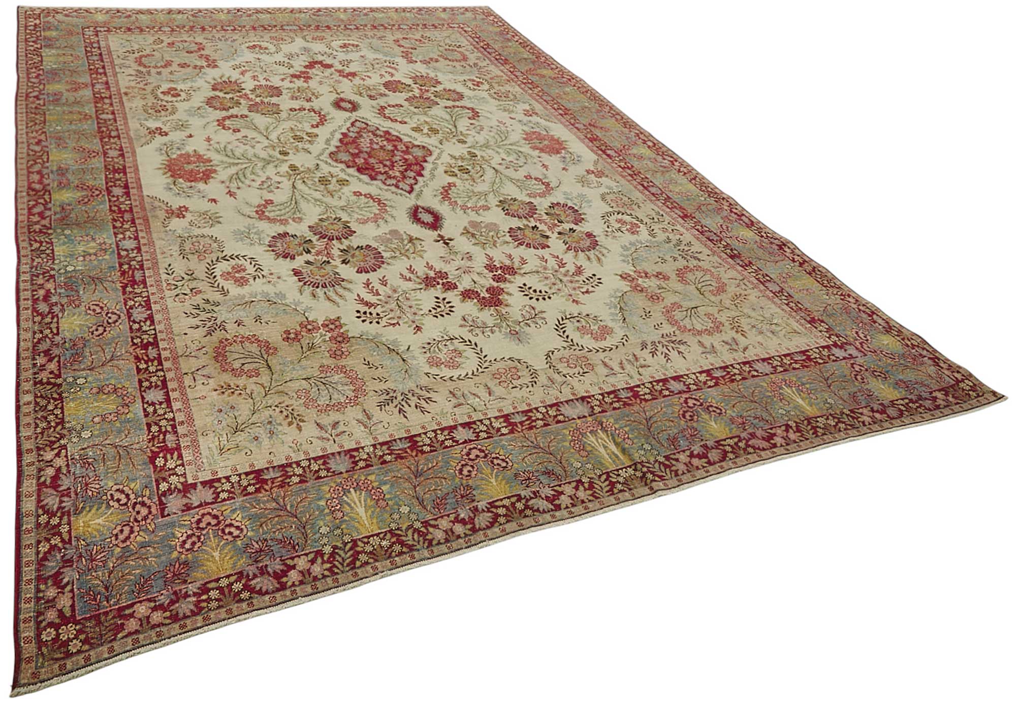 9x12 Antique Persian Kerman Rug - 50047