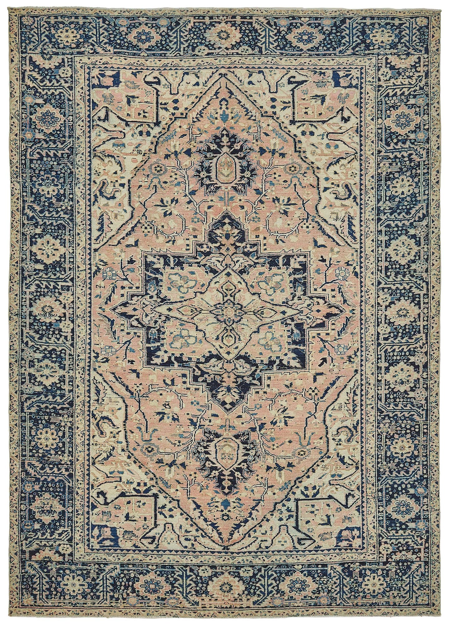 8x11 Antique Persian Heriz Rug - 50048