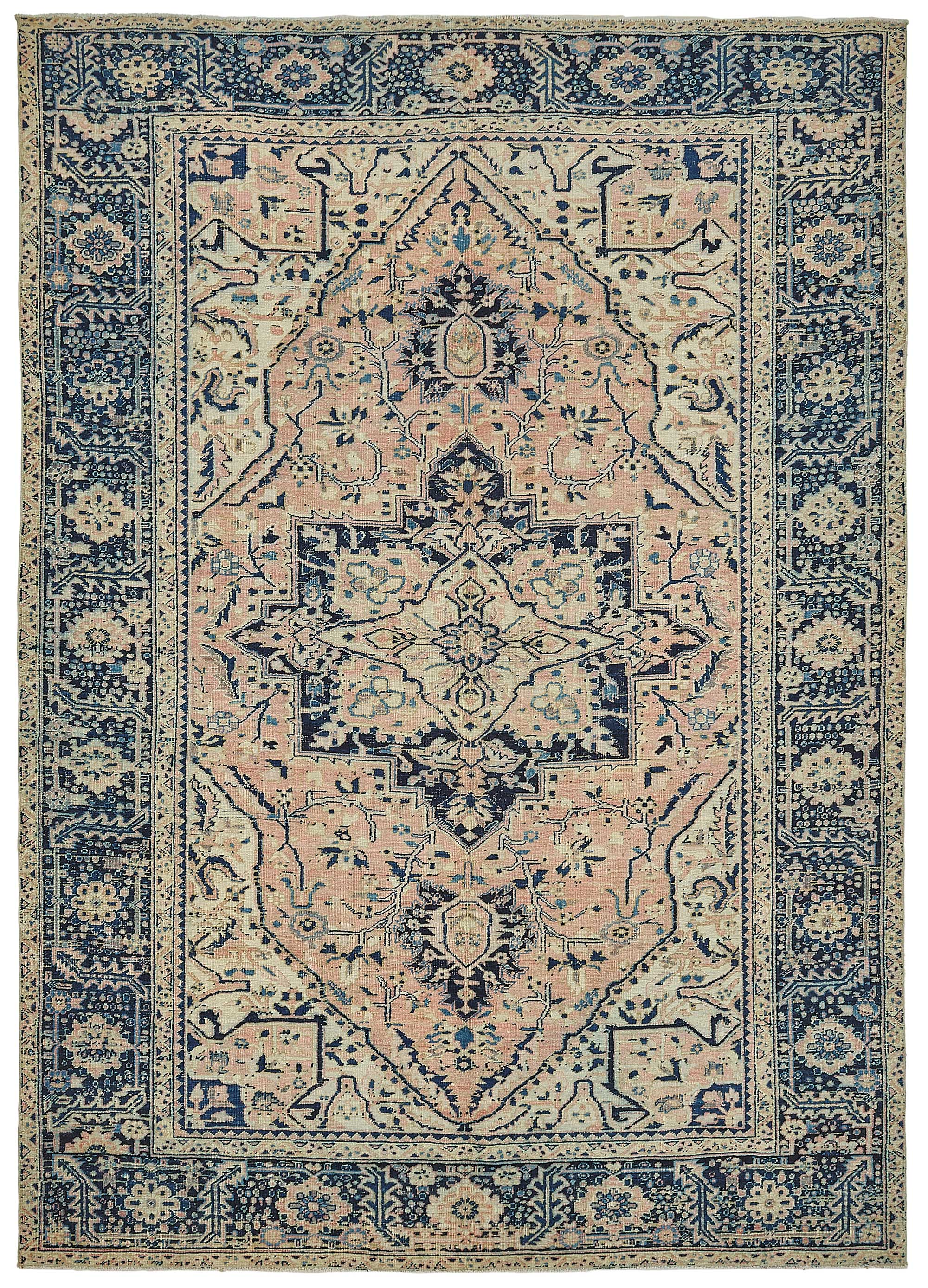 8x11 Antique Persian Heriz Rug - 50048