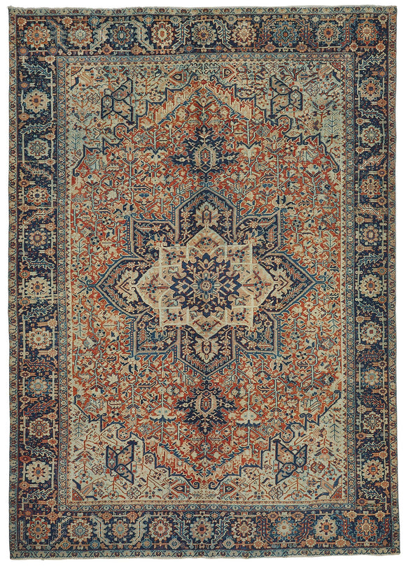 8x12 Antique Persian Heriz Rug - 50049