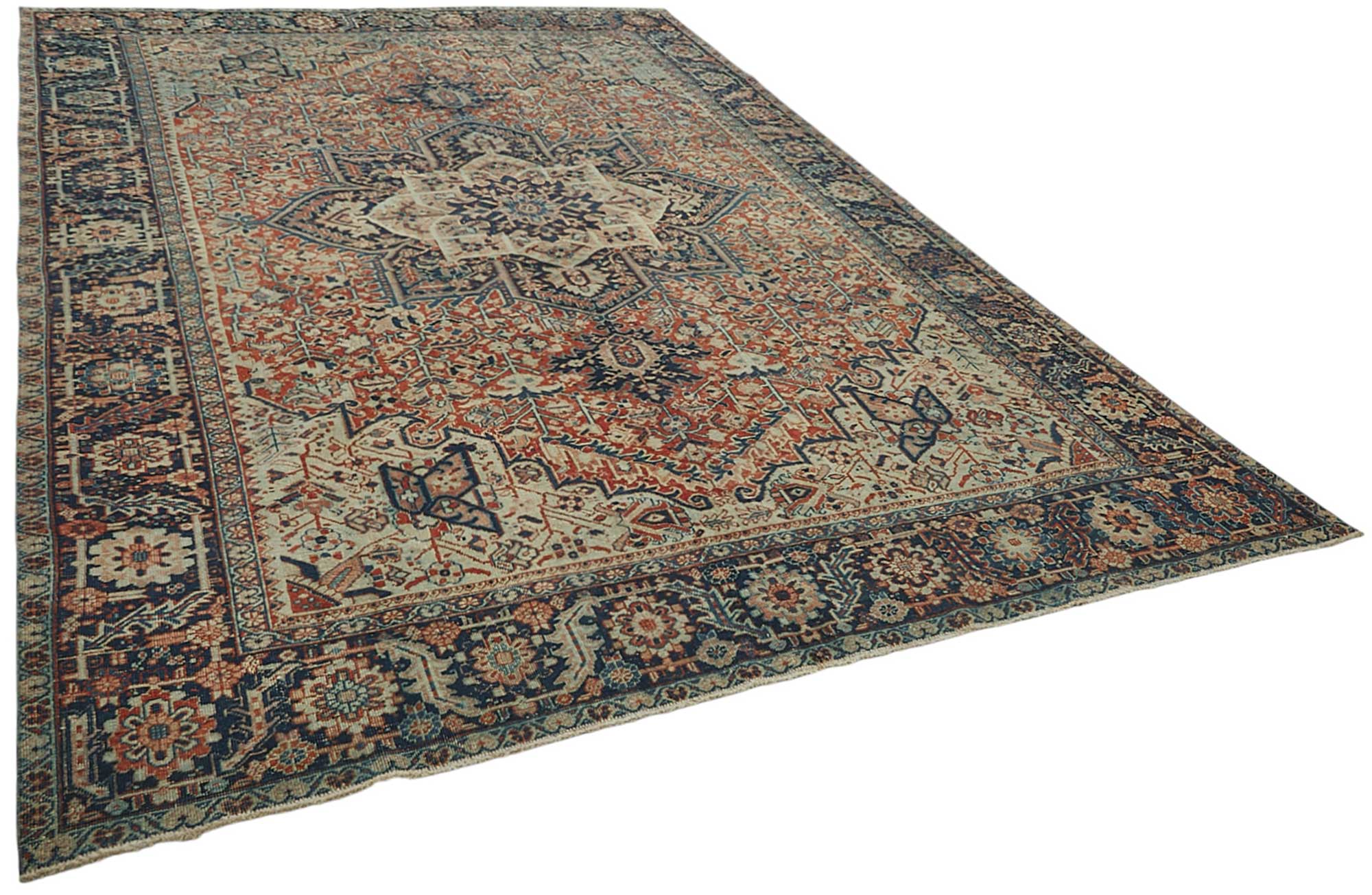 8x12 Antique Persian Heriz Rug - 50049