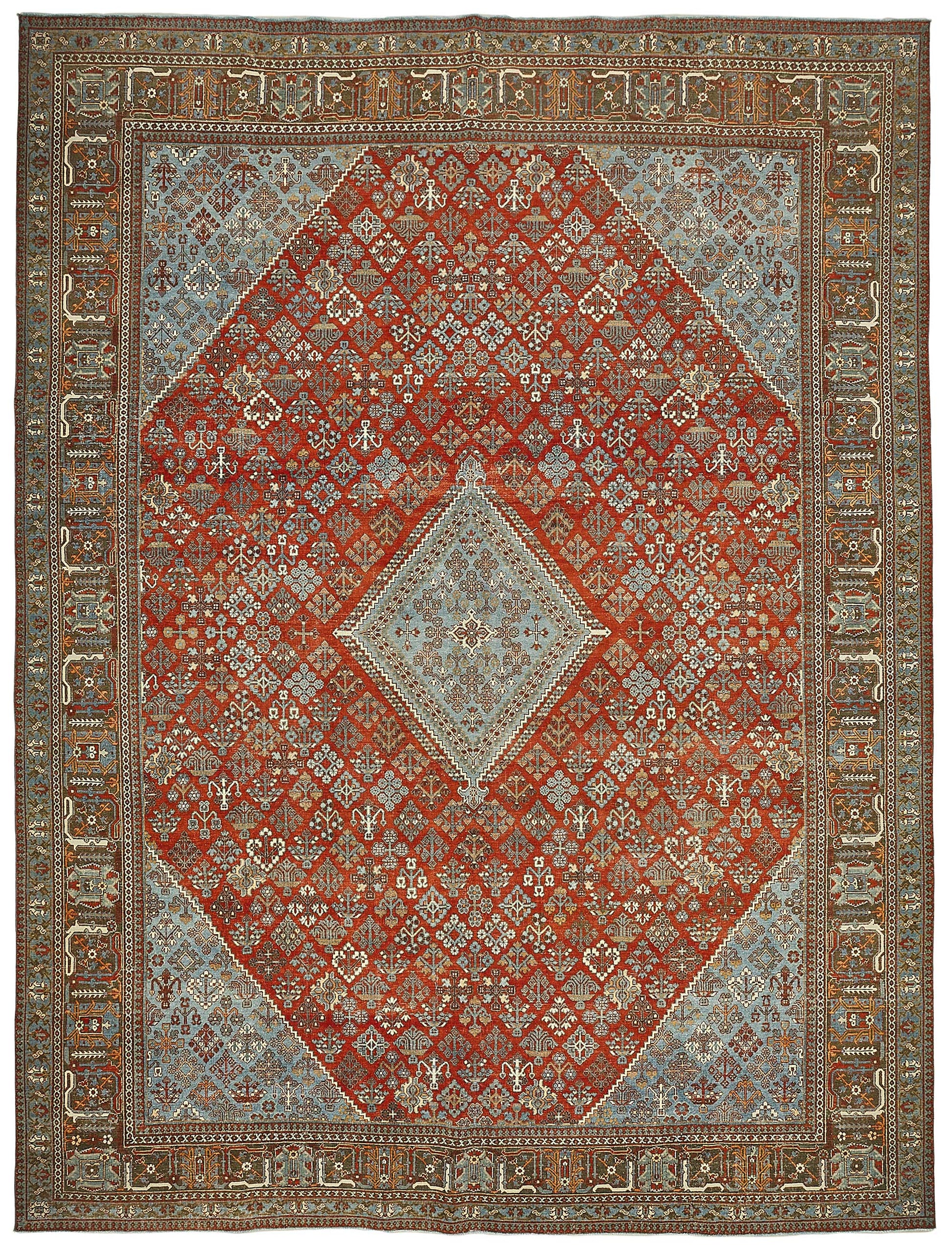 11x14 Beige Antique Persian Joshagan Rug - 50051