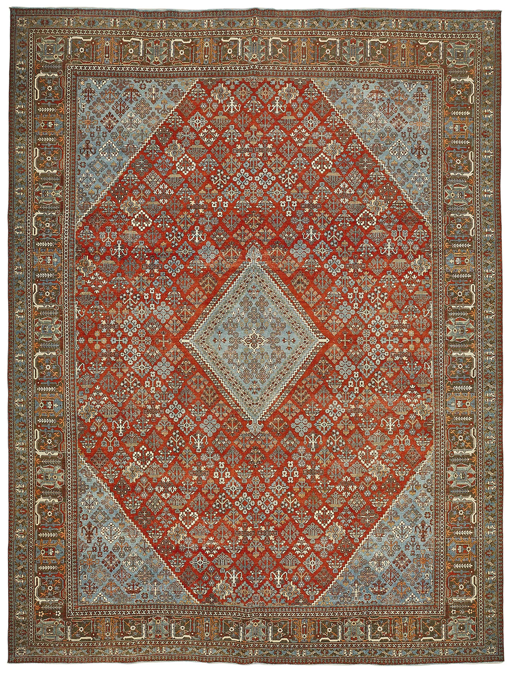 11x14 Beige Antique Persian Joshagan Rug - 50051
