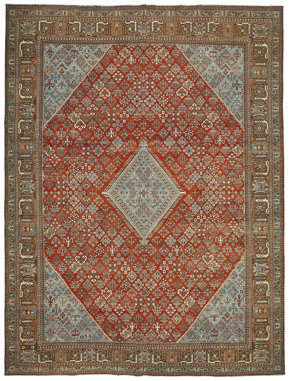 11x14 Beige Antique Persian Joshagan Rug - 50051