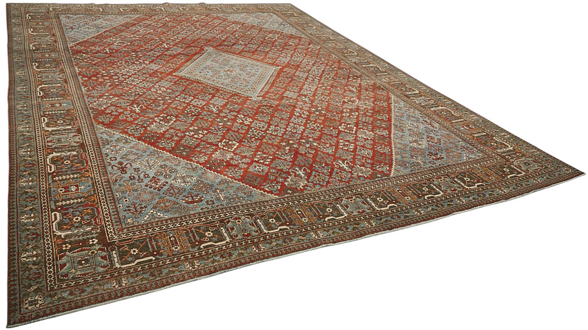 11x14 Beige Antique Persian Joshagan Rug - 50051