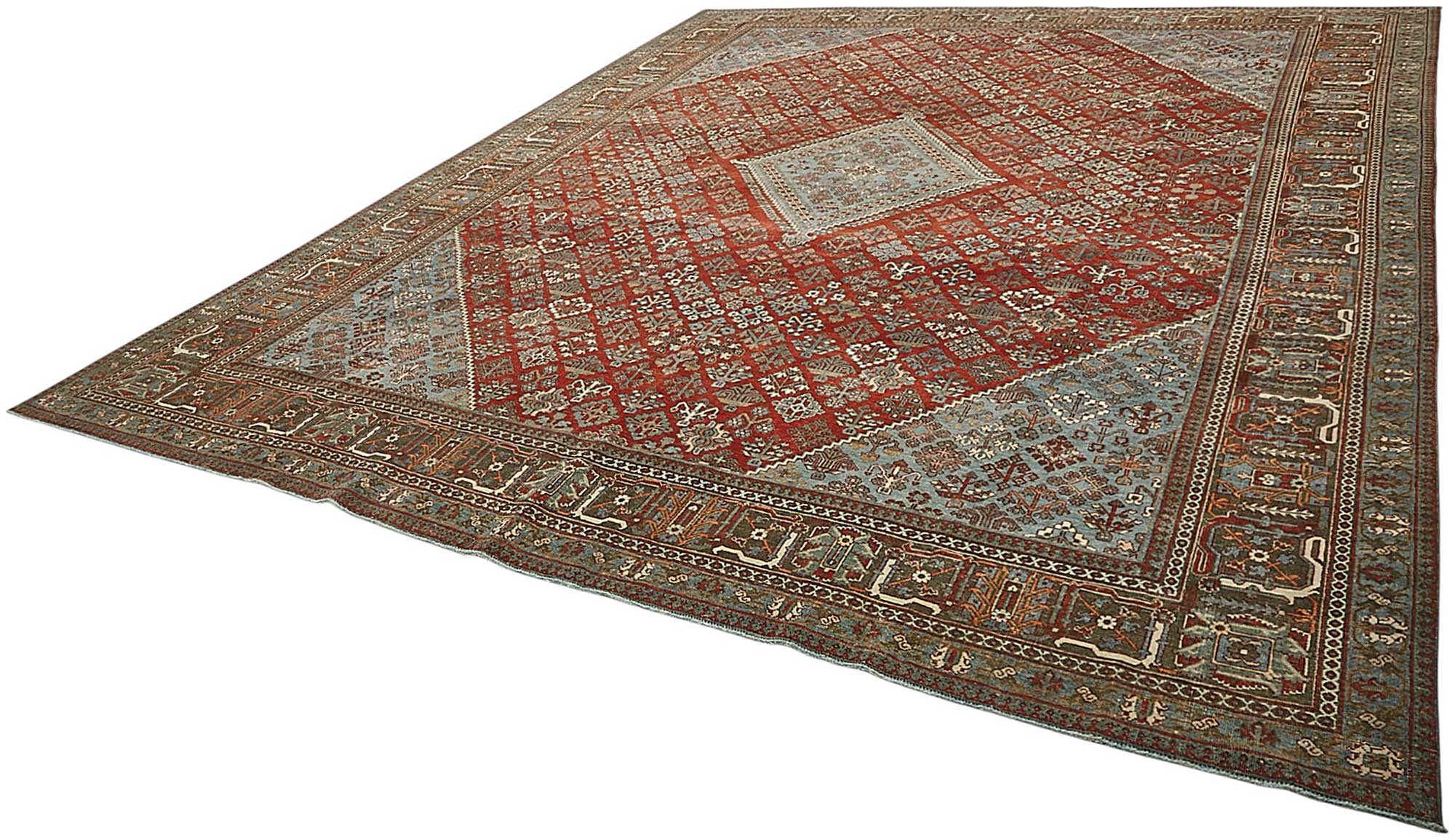 11x14 Beige Antique Persian Joshagan Rug - 50051