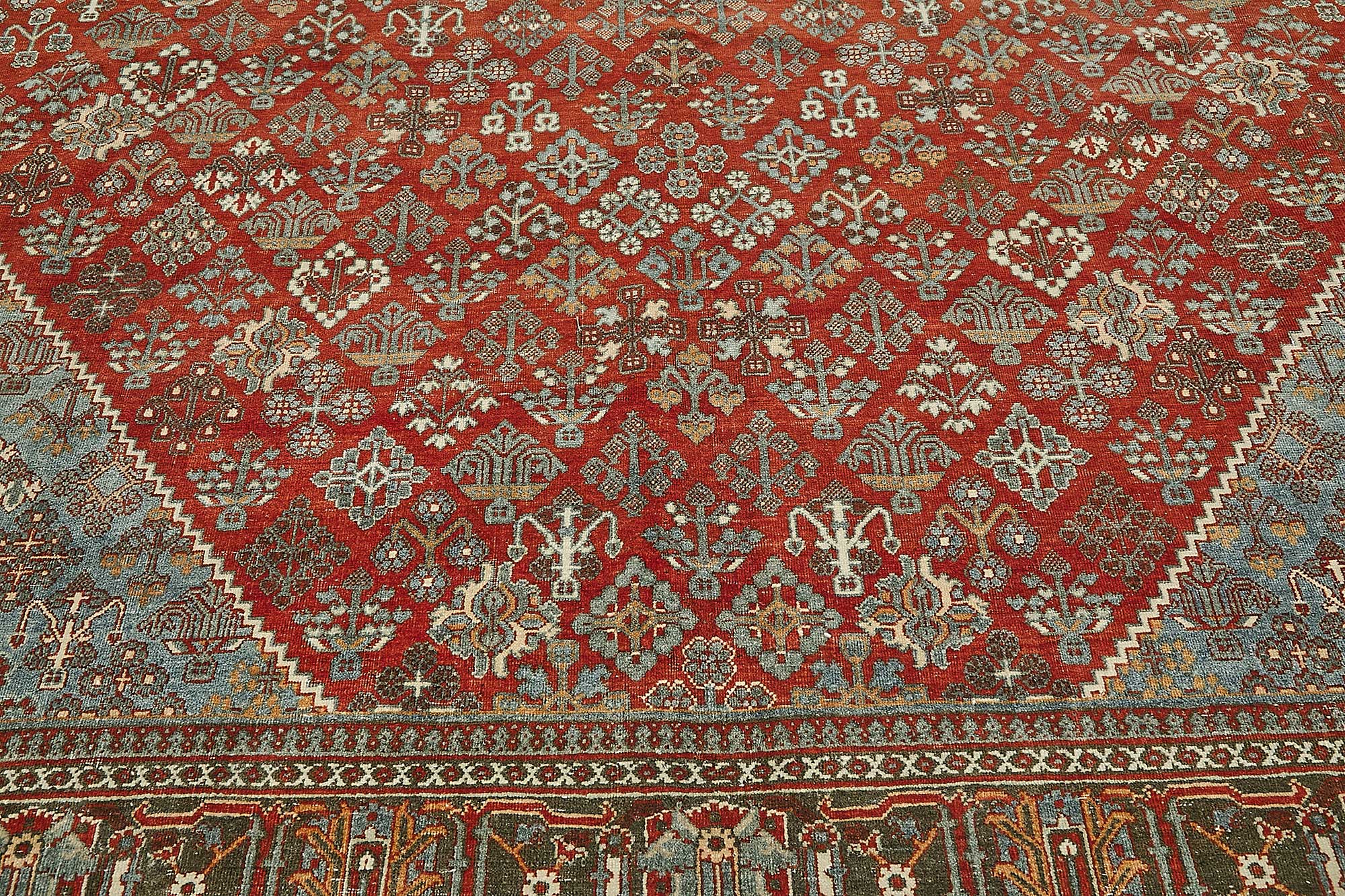 11x14 Beige Antique Persian Joshagan Rug - 50051