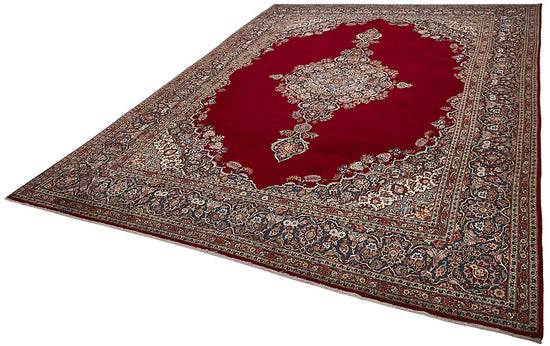 9x13 Antique Persian Kashan Rug - 50053