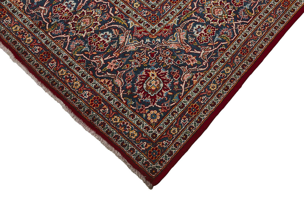 9x13 Antique Persian Kashan Rug - 50053