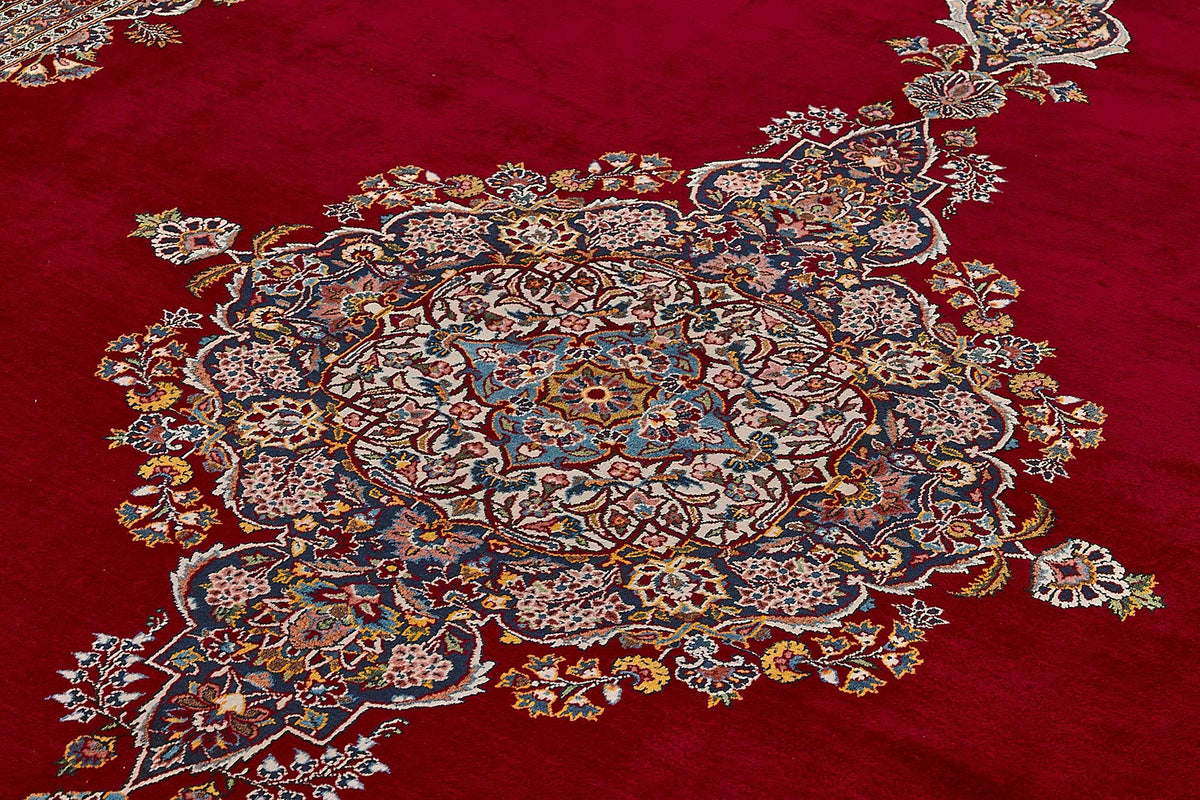 9x13 Antique Persian Kashan Rug - 50053