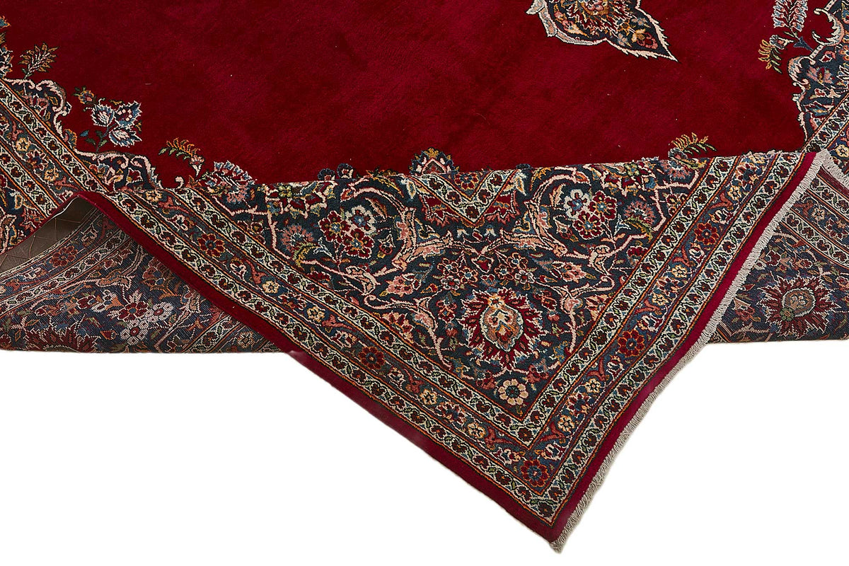 9x13 Antique Persian Kashan Rug - 50053