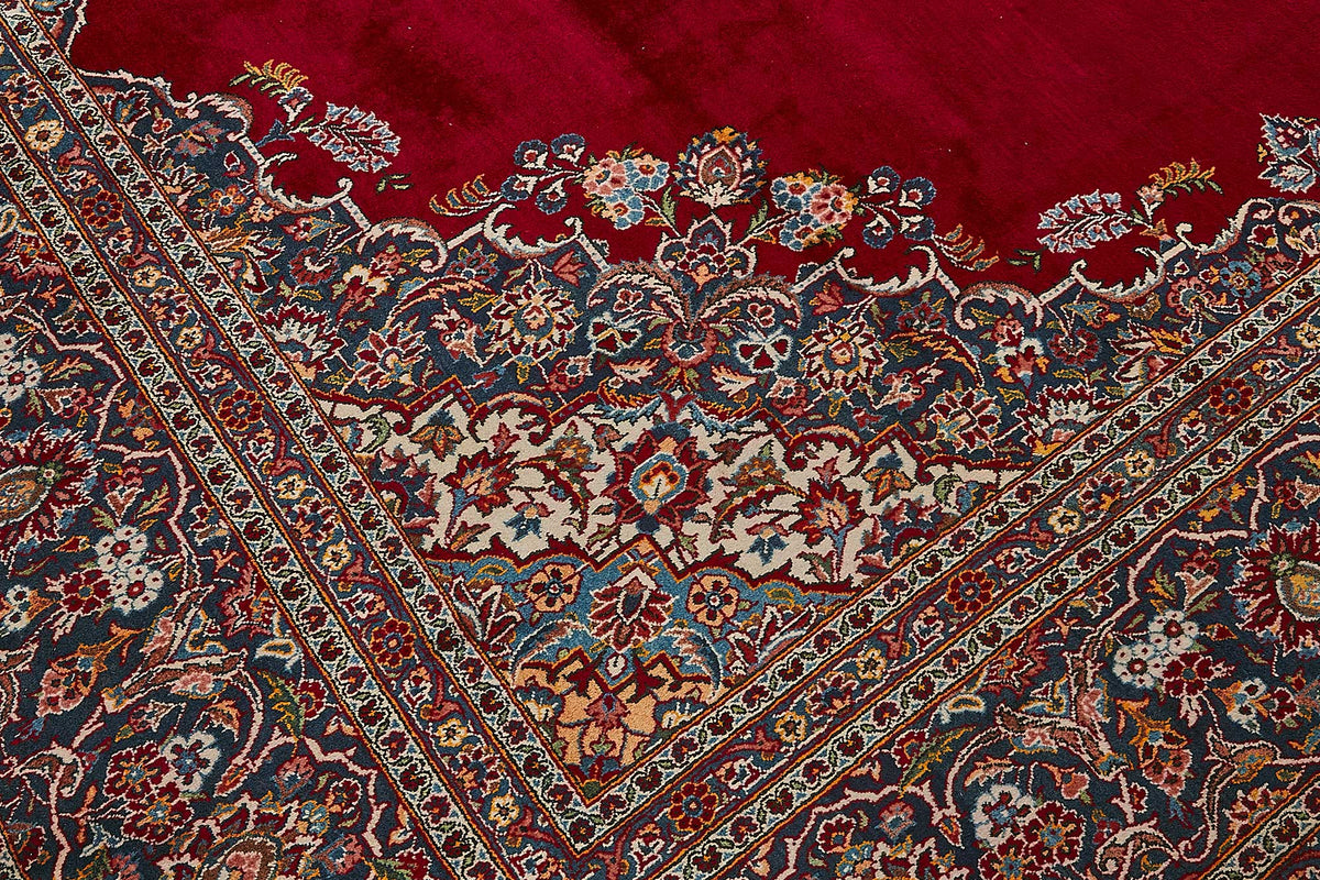 9x13 Antique Persian Kashan Rug - 50053