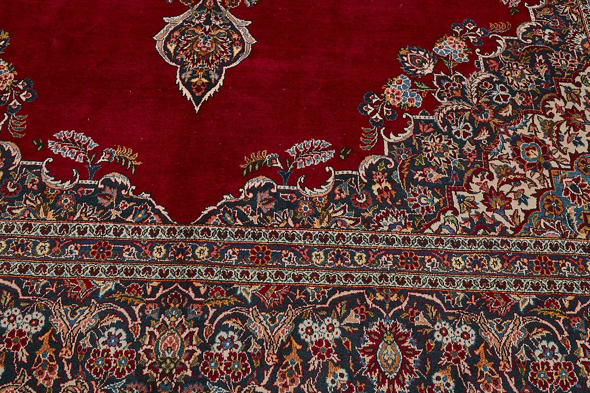 9x13 Antique Persian Kashan Rug - 50053