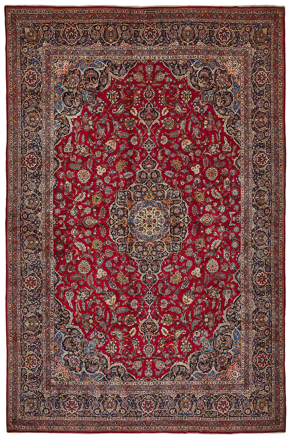 12x18 Antique Persian Kashan Rug - 50054