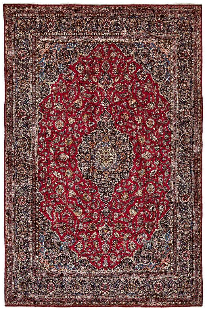 12x18 Antique Persian Kashan Rug - 50054