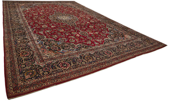 12x18 Antique Persian Kashan Rug - 50054