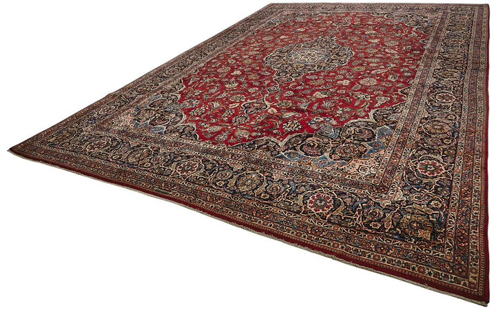 12x18 Antique Persian Kashan Rug - 50054