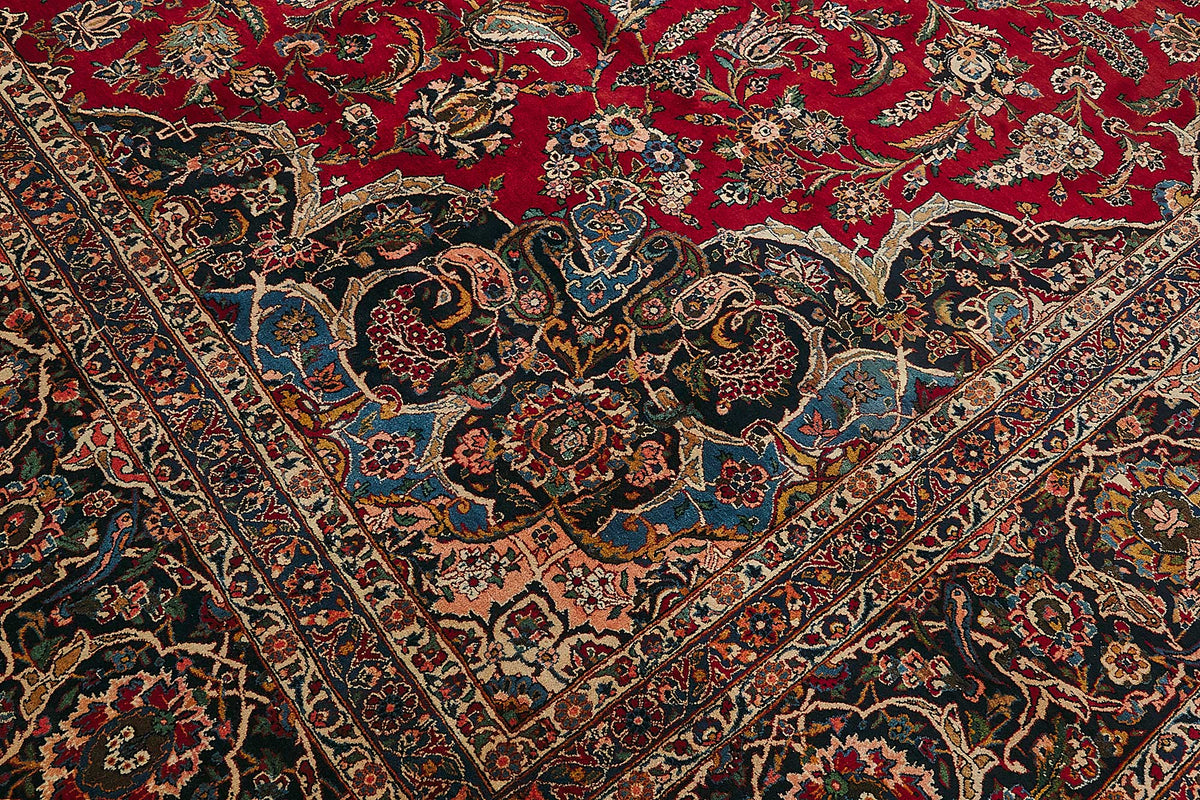 12x18 Antique Persian Kashan Rug - 50054