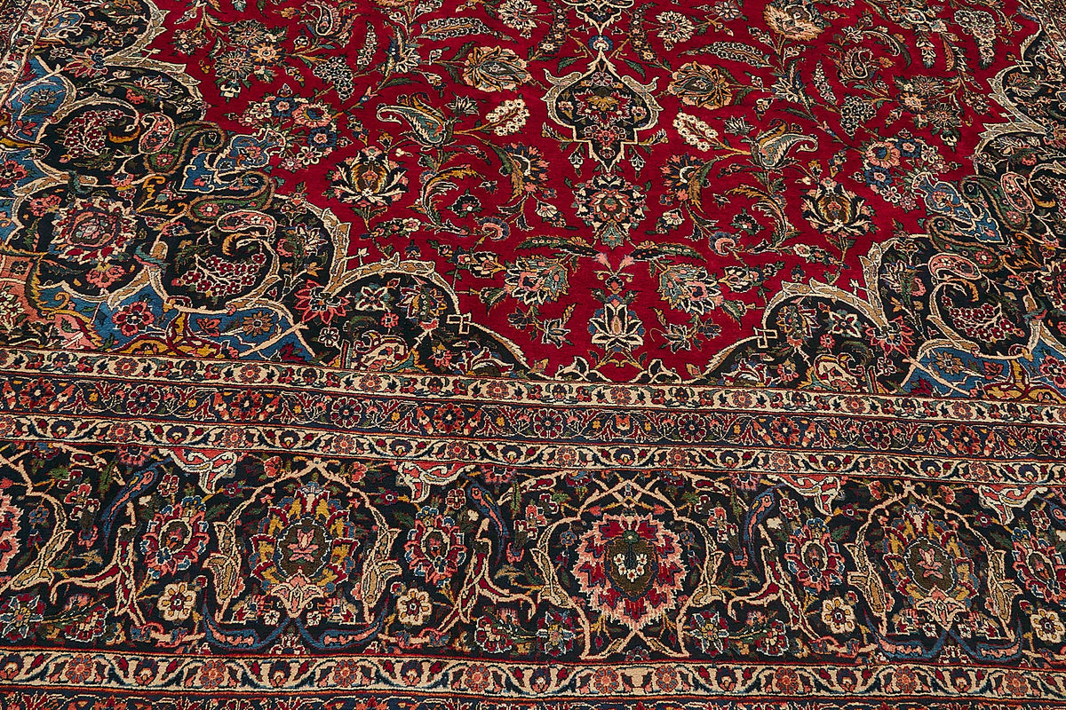 12x18 Antique Persian Kashan Rug - 50054