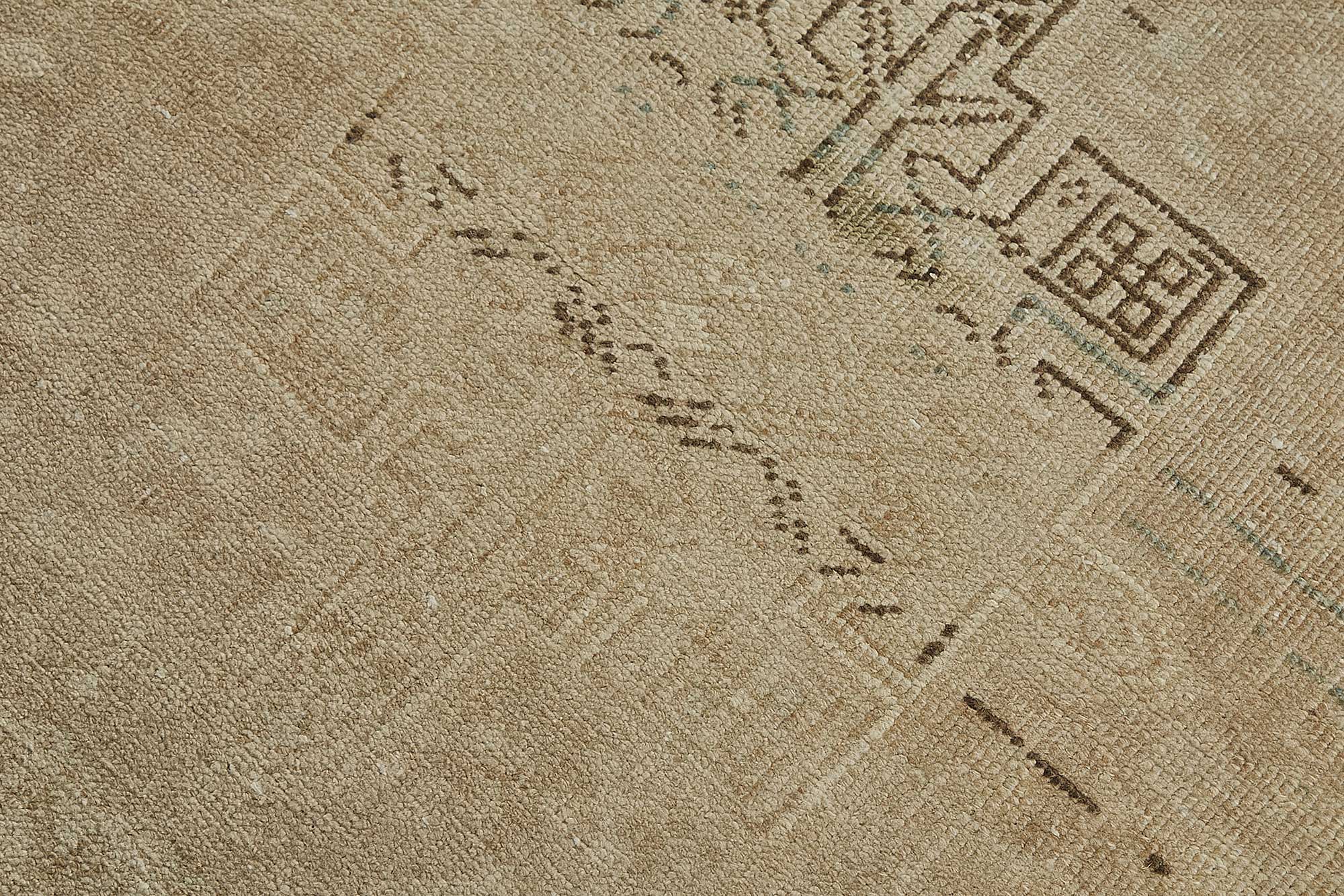 3x14 Antique Persian Heriz Runner Rug - 50057