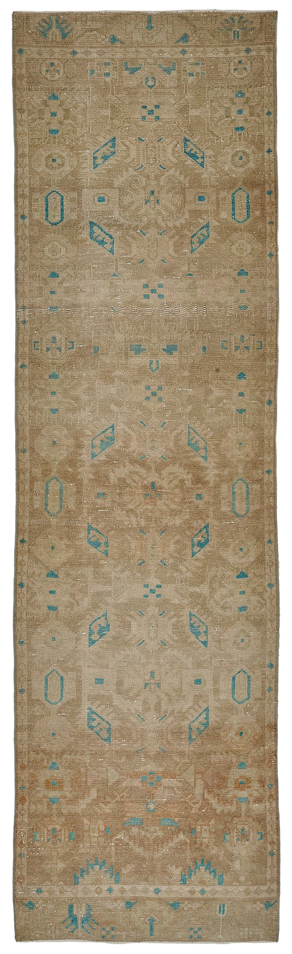 3x10 Antique Persian Hamedan Runner Rug - 50058