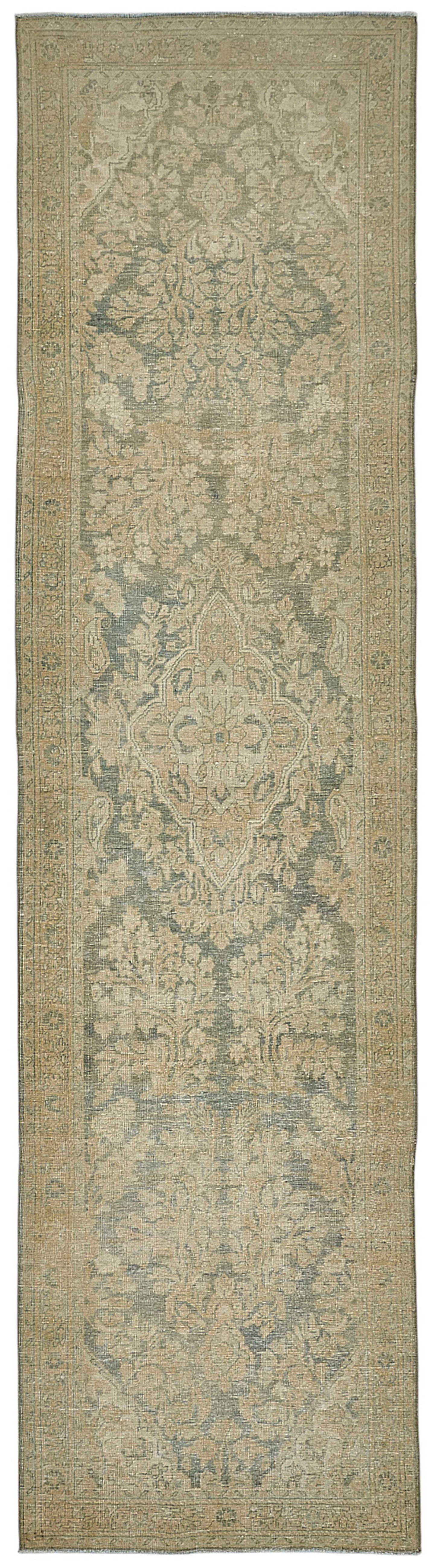 3x14 Antique Persian Kerman Rug - 50062