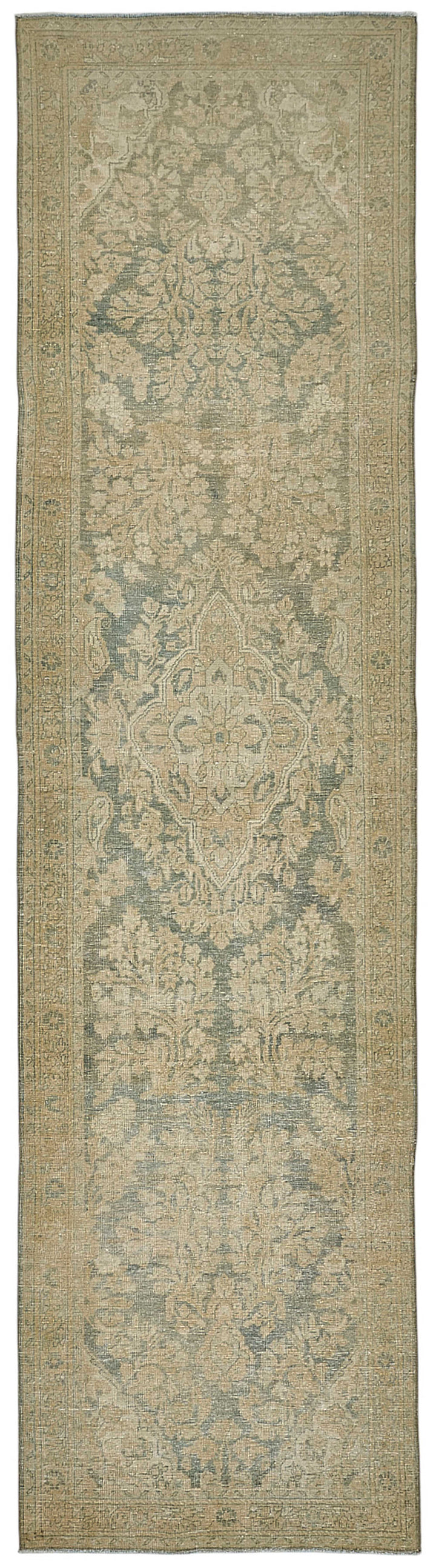 3x14 Antique Persian Kerman Rug - 50062