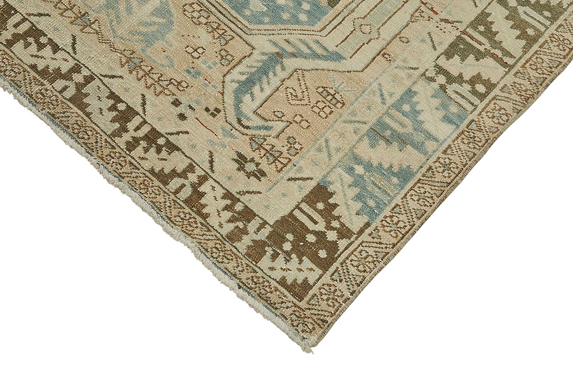 4x15 Antique Persian Heriz Rug - 50063