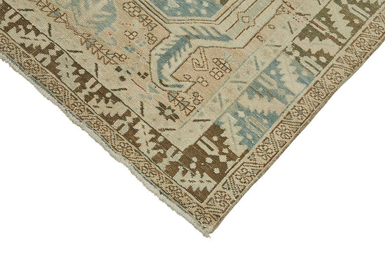 4x15 Antique Persian Heriz Rug - 50063