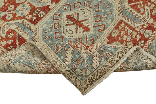 4x15 Antique Persian Heriz Rug - 50063