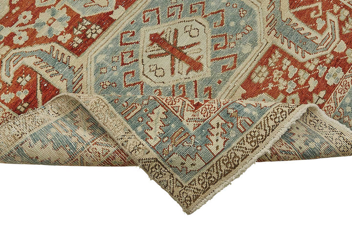 4x15 Antique Persian Heriz Rug - 50063