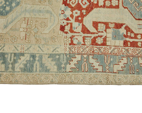 4x15 Antique Persian Heriz Rug - 50063