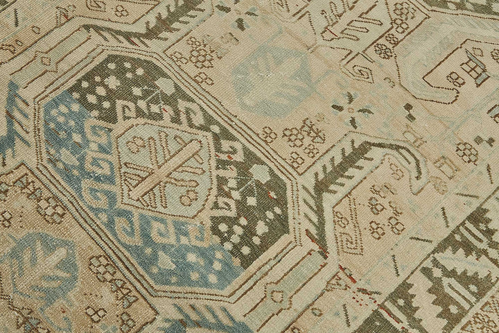 4x15 Antique Persian Heriz Rug - 50063