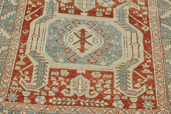4x15 Antique Persian Heriz Rug - 50063