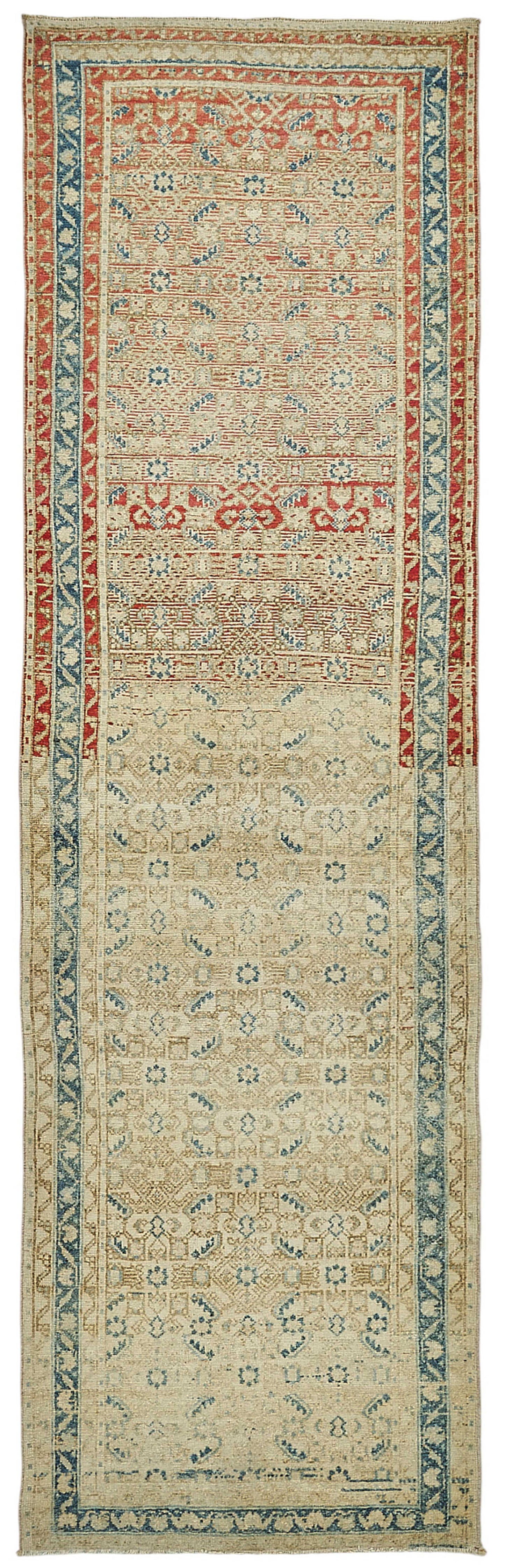 3x10 Antique Persian Heriz Rug - 50064
