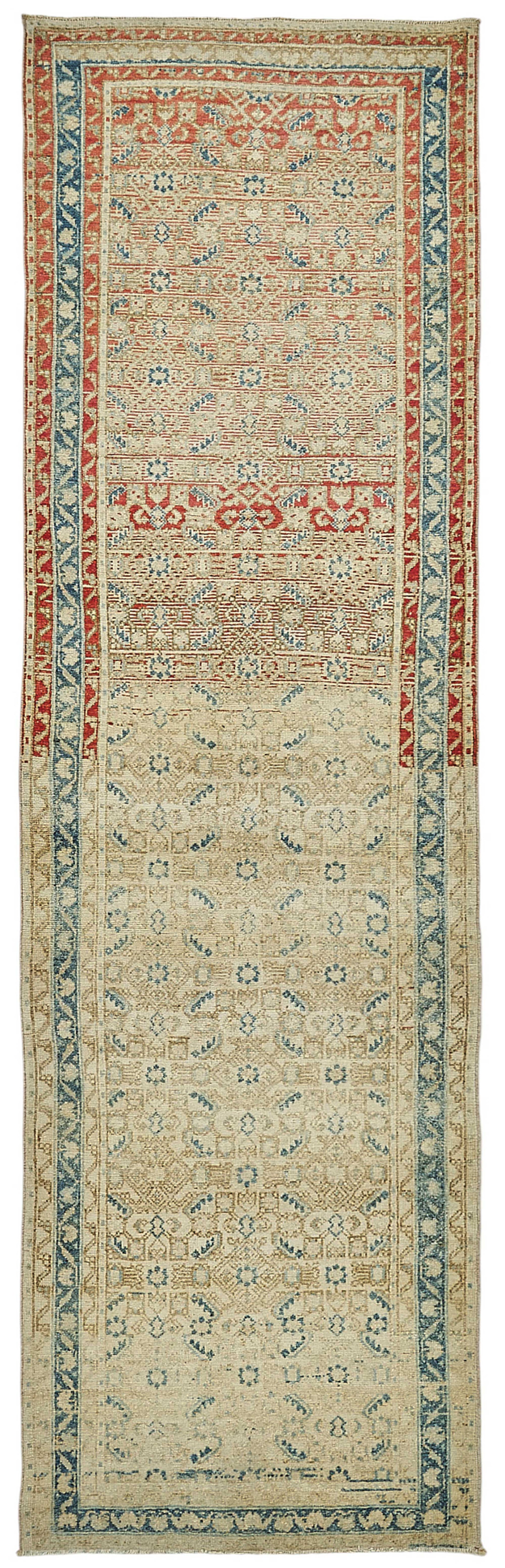 3x10 Antique Persian Heriz Rug - 50064
