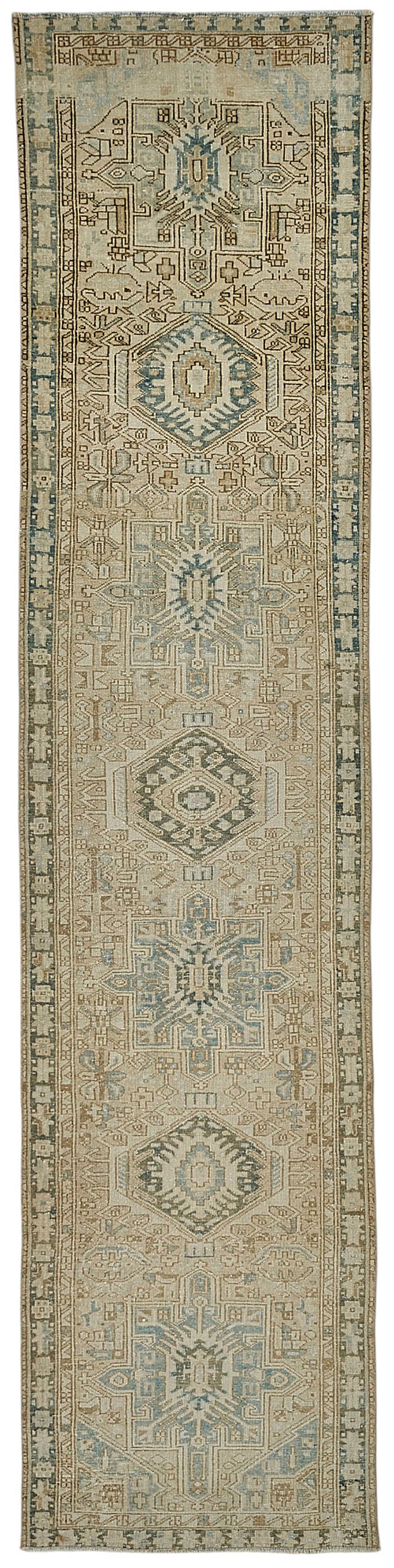 3x12 Antique Persian Heriz Rug - 50069