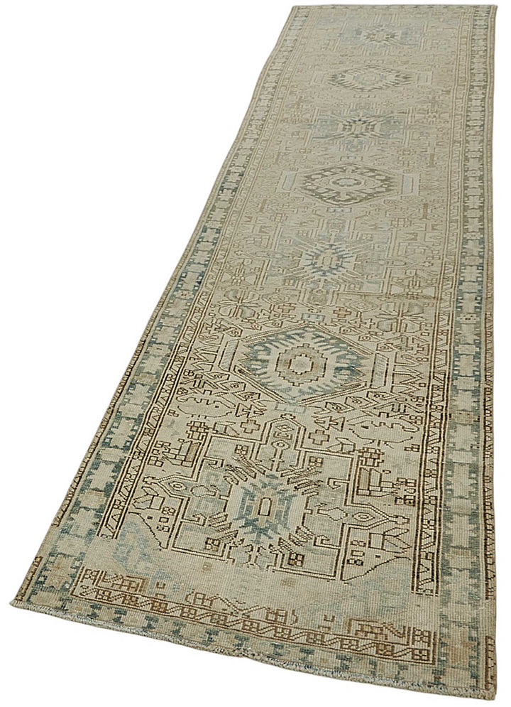 3x12 Antique Persian Heriz Rug - 50069