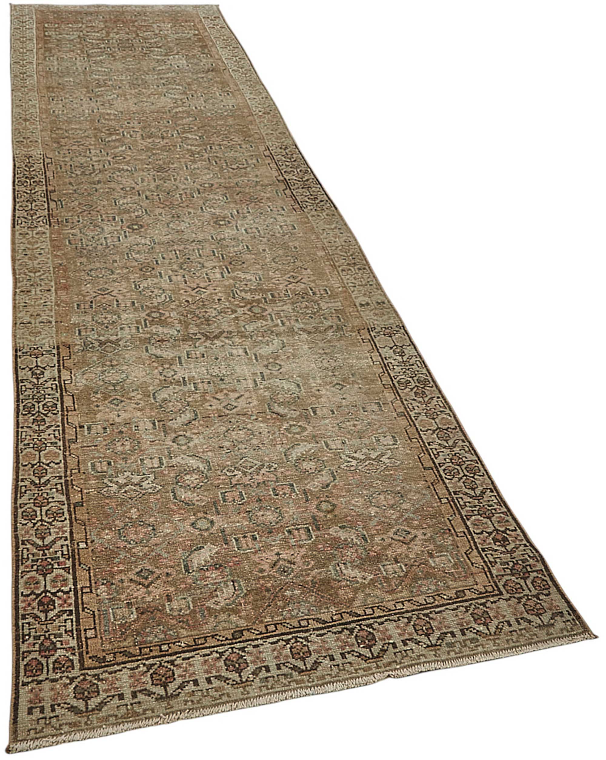 3x13 Antique Persian Mahal Rug - 50072