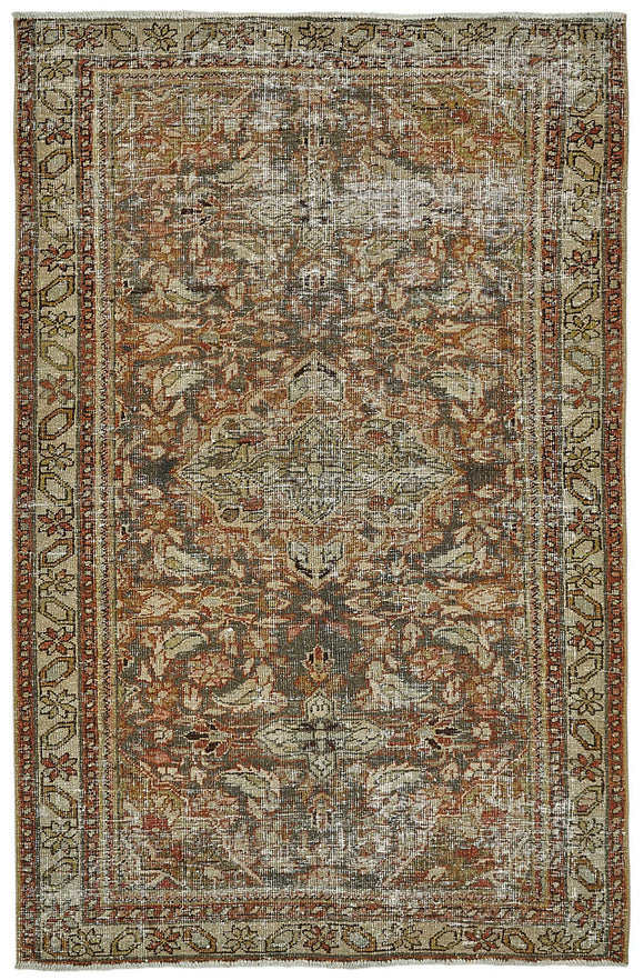 4x6 Antique Persian Sarouk Rug - 50075
