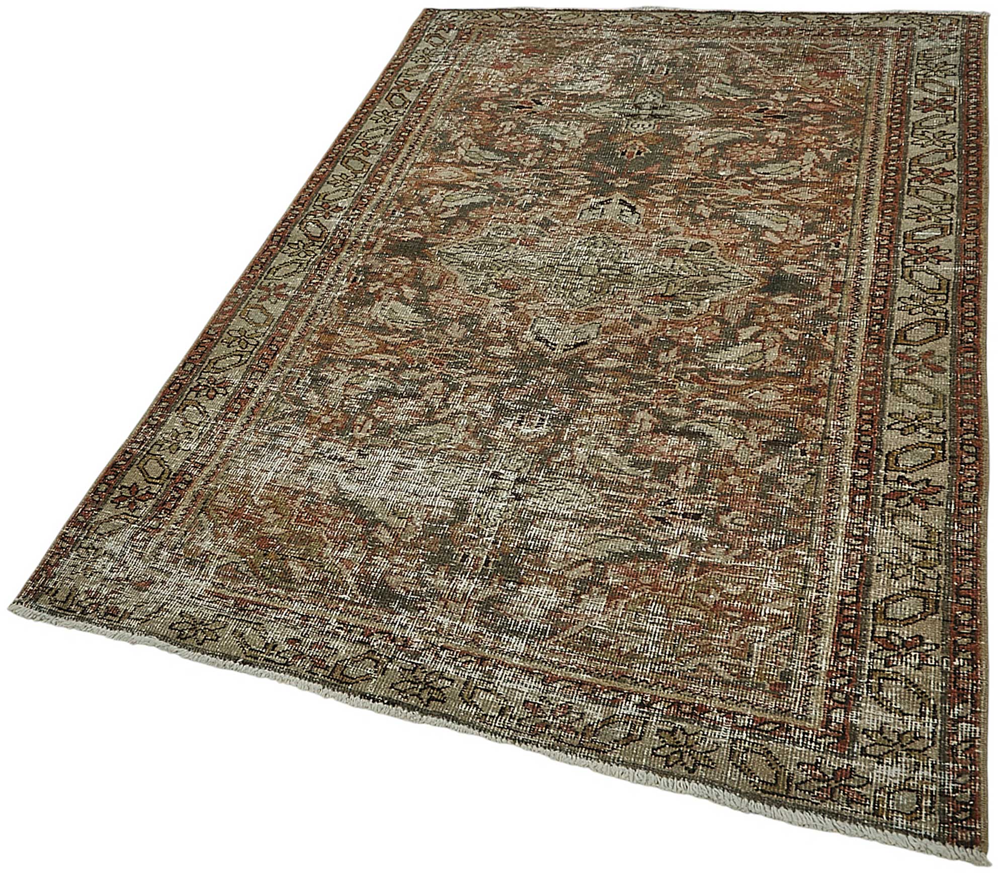 4x6 Antique Persian Sarouk Rug - 50075