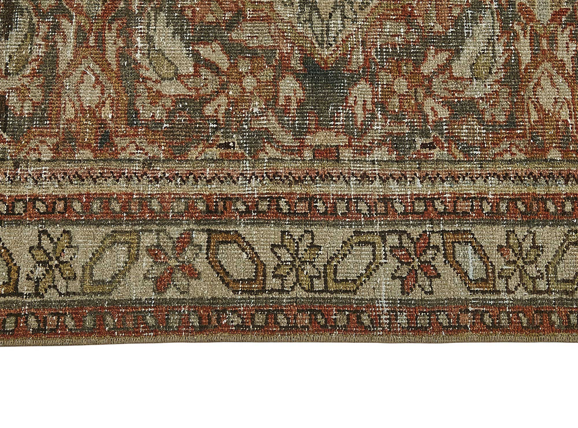 4x6 Antique Persian Sarouk Rug - 50075