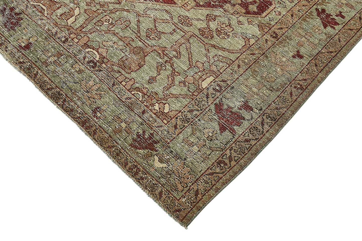 7x9 Antique Persian Heriz Rug - 50076