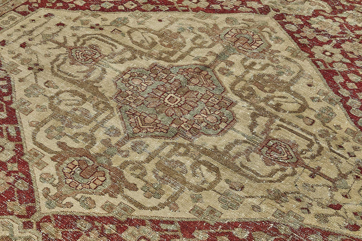 7x9 Antique Persian Heriz Rug - 50076