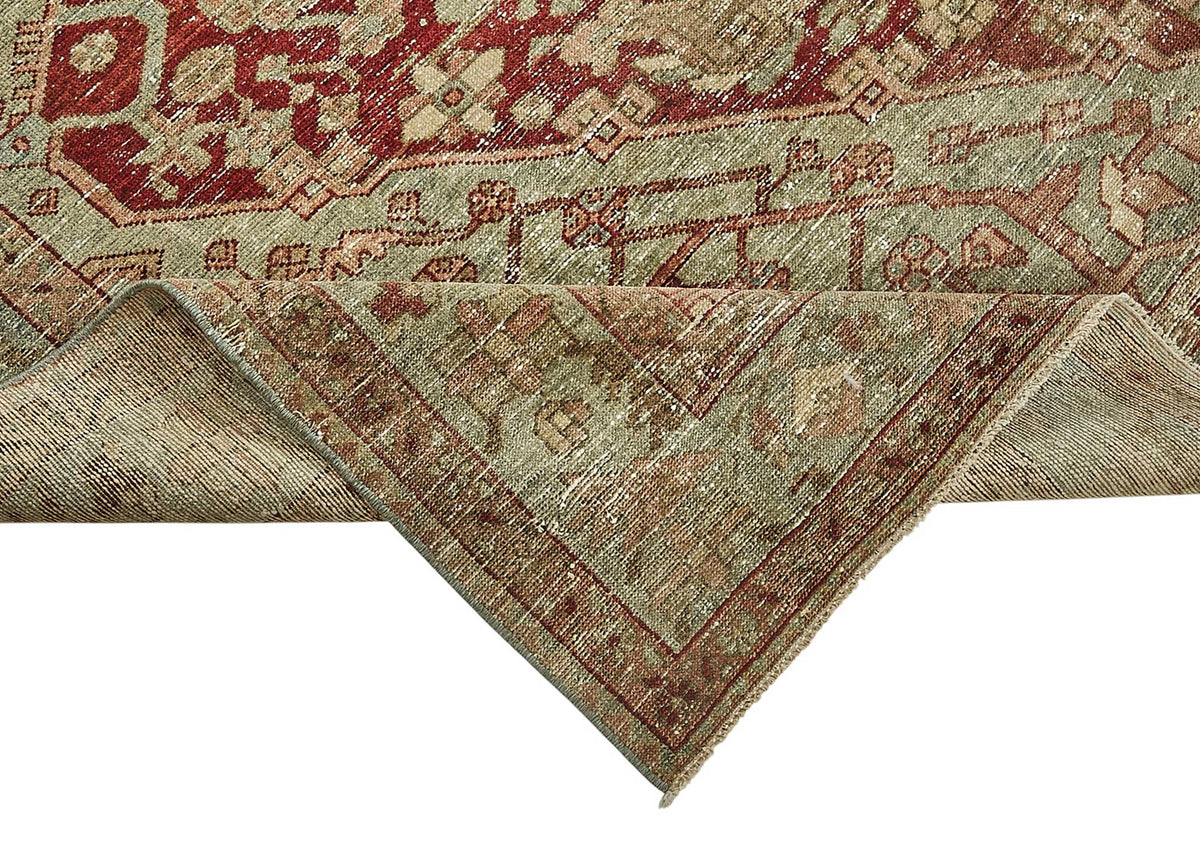 7x9 Antique Persian Heriz Rug - 50076