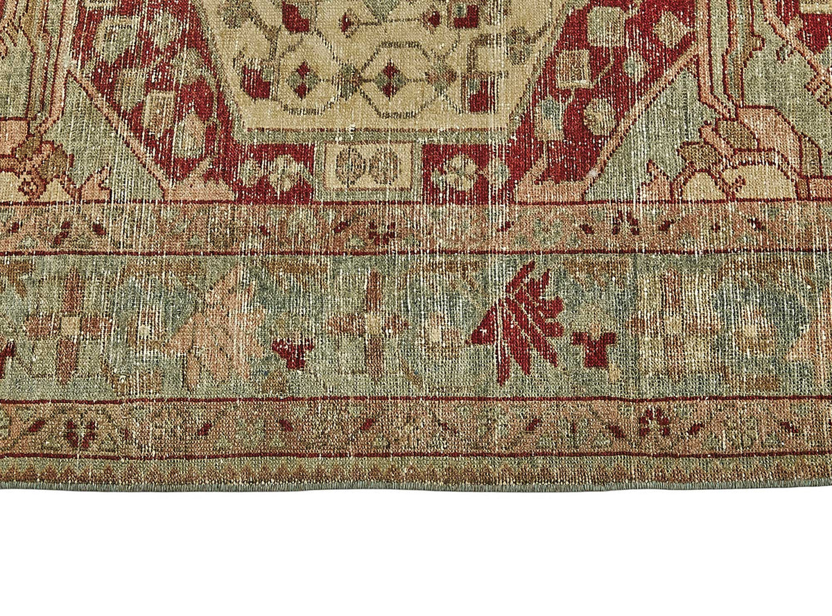 7x9 Antique Persian Heriz Rug - 50076