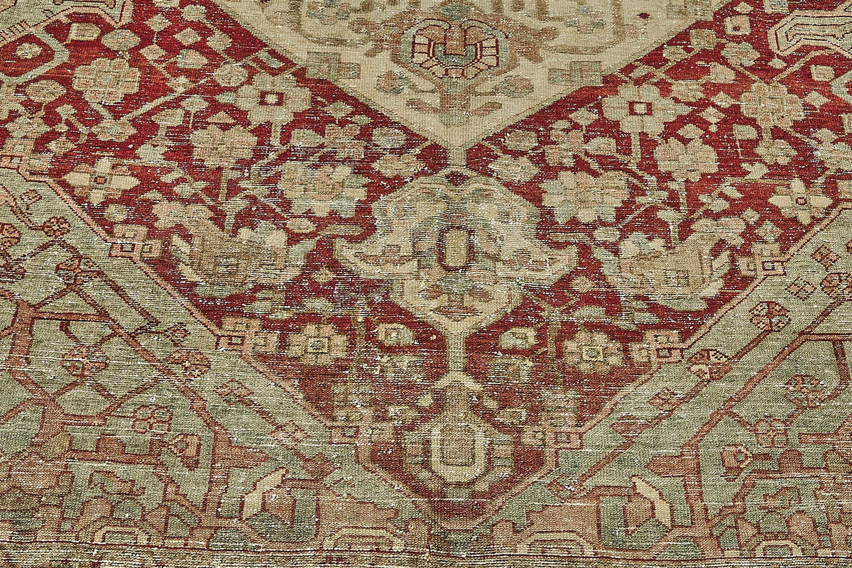 7x9 Antique Persian Heriz Rug - 50076